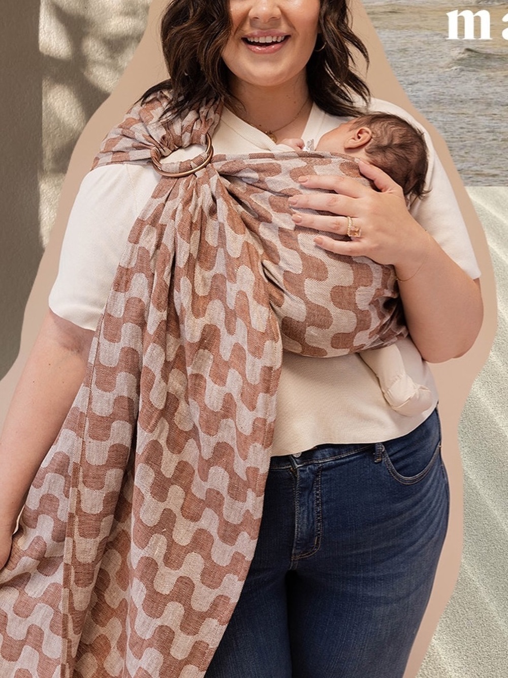 WildBird Malkoha Linen Ring Sling 74” Gold